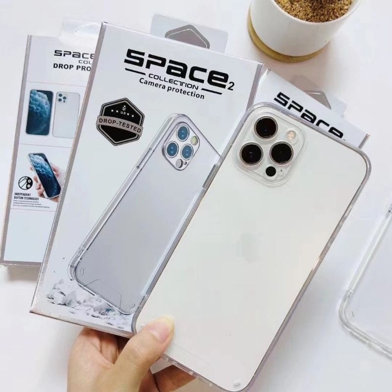 SPACE Military Drop Iphone 14 Promax 14 Pro 14 13 13 Pro 13 Promax 13 Mini Acrylic Clear Case Transparant Bening High Quality Case