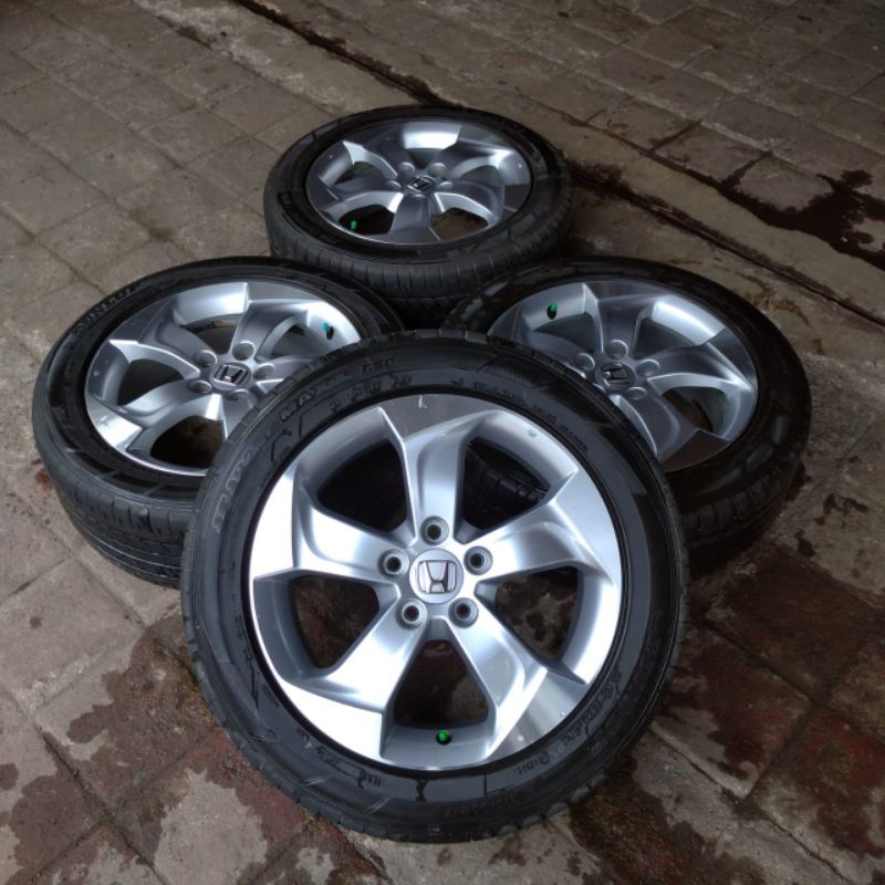 VELG ORIGINAL MOBIL BEKAS HRV RING 17 + BAN DUNLOP 215 55 R17 BISA BUAT INOVA GRAND MAX LUXIO