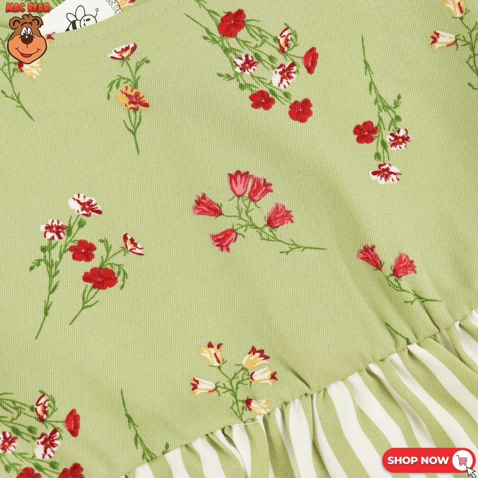 PRAKTIS 9.9 [9.9 only] MacBee Baju Anak Perempuan Dress Anak Princess Collection Hasya Stripe 6 bula