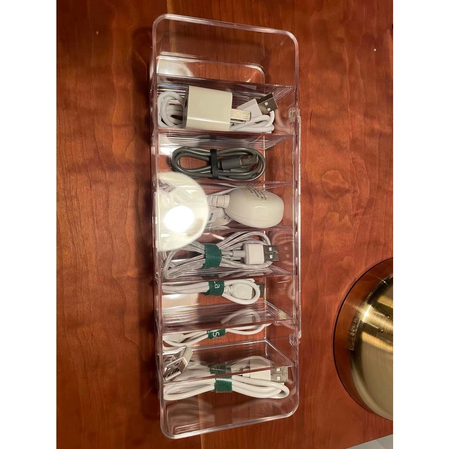 Rak Acrylic Serbaguna Tempat Penyimpanan Kabel USB