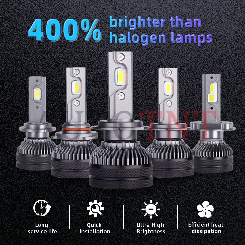 K5C 110W H7 H4 Lampu Led Tabung Tembaga Ganda Lampu Led Untuk Mobil H11 HB3 9005 HB4 9006 9012 Canbus Led Headlight Bulb