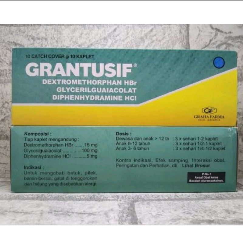 grantusif 1 strip batuk kering,flu bersin alergi