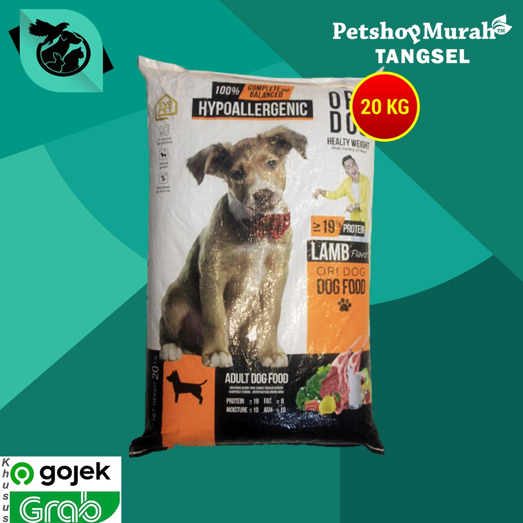 Gosend Makanan Kering Anjing Dewasa Ori Dog Food Lamb Domba Adult 20KG
