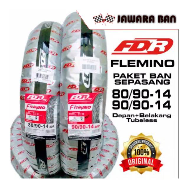 BAN MOTOR MATIC DEPAN BELAKANG FDR FLEMINO
