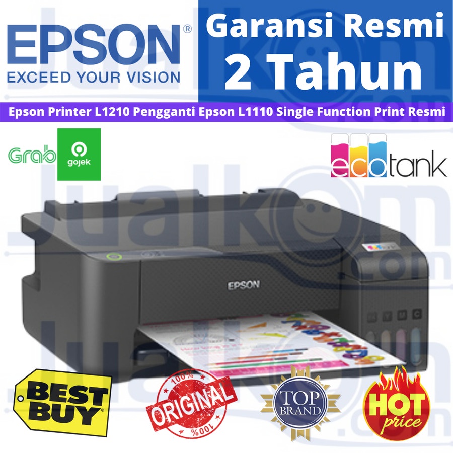 Jual Epson Printer L1210 Pengganti Epson L1110 Single Function Print Resmi Shopee Indonesia 2079