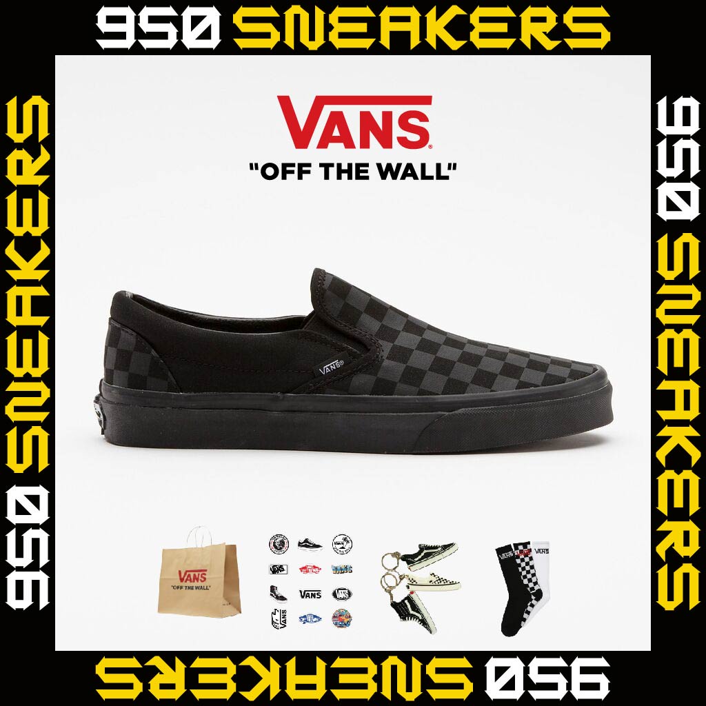VANS Slip On Checkerboard Mono Black Original