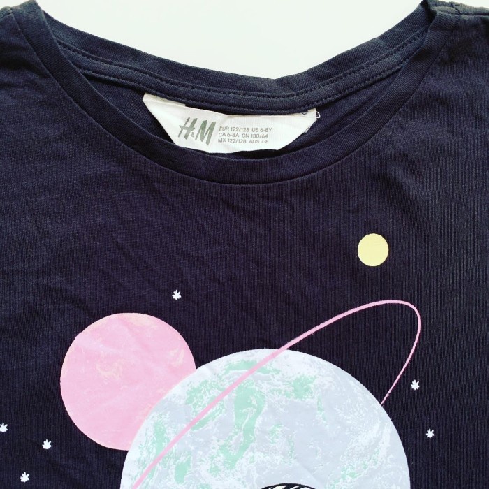 HNM Girl Tee 6-8y Kaos Anak Perempuan Motif Lucu dan Cantik - NASA