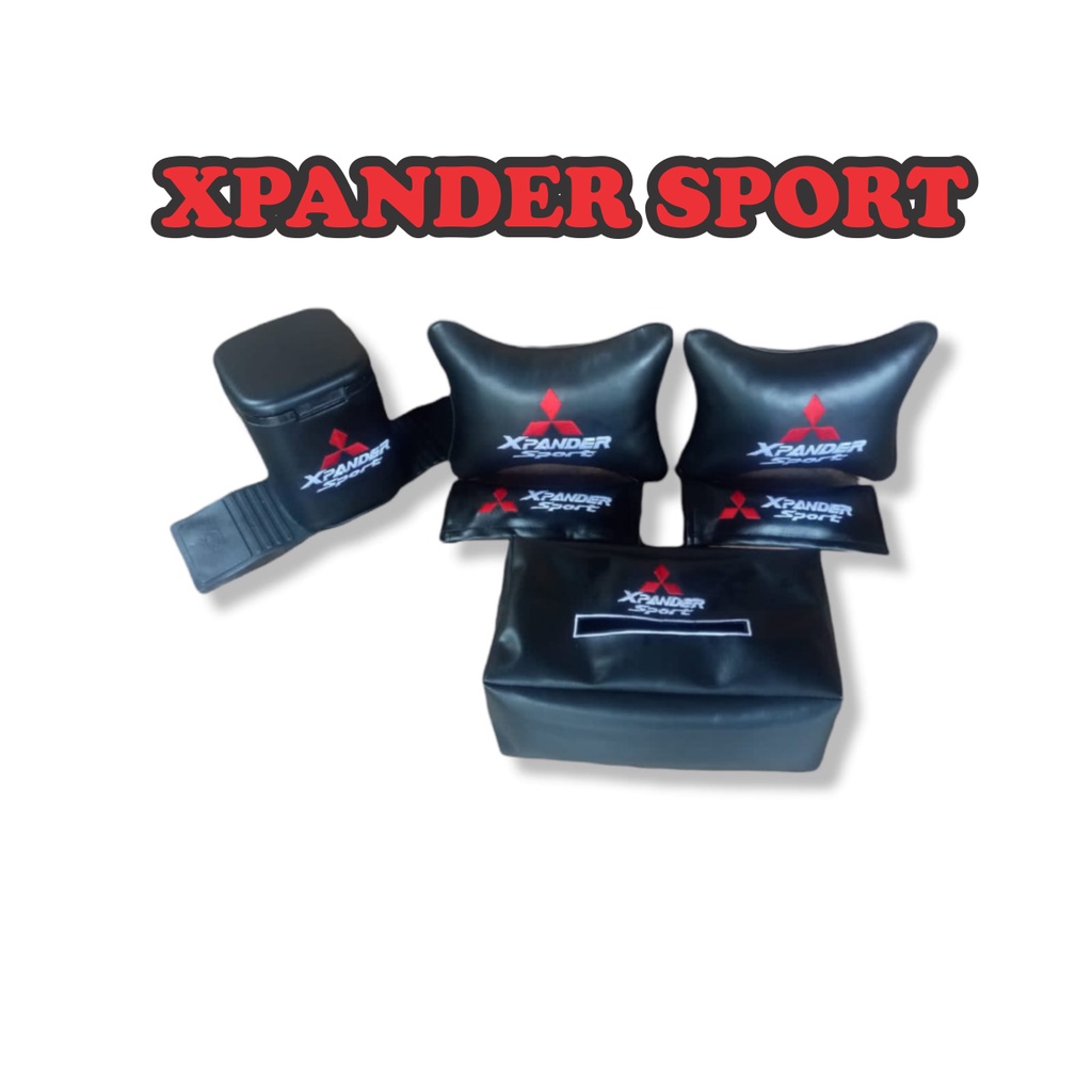 BANTAL LEHER MOBIL XPANDER SPORT SANDARAN JOK MOBIL AKSESORIS MOOBIL INTERIOR BANTAL SET MOBIL