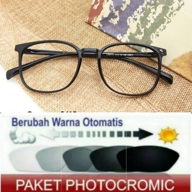 Frame Kacamata Terbaru Kacamata Anti UV Free Lensa Photocromic Minus dan Plus