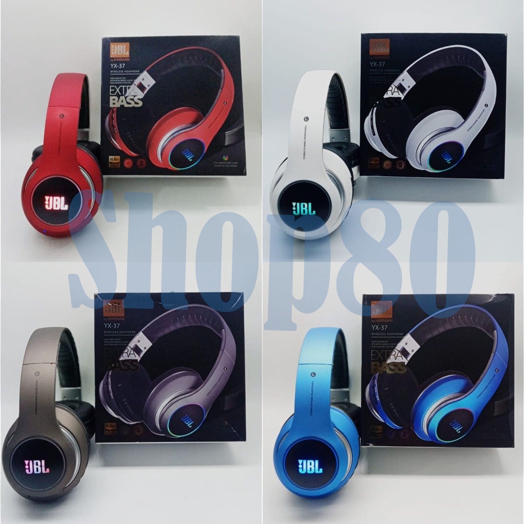 JBL Wireless Headphone Bluetooth by Harman YX-37 Headset Extra Bass