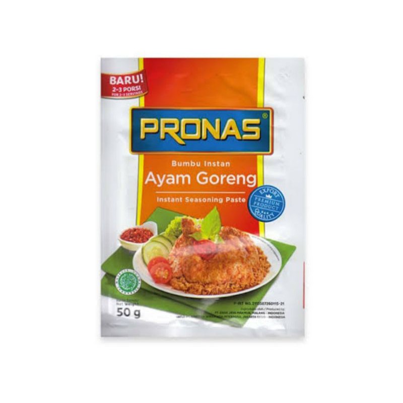 

Pronas Bumbu Instant Ayam Goreng 50gr