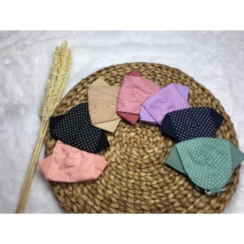 [GLOSIR] masker Hijab katun JEPANG polka | houndstooth | love