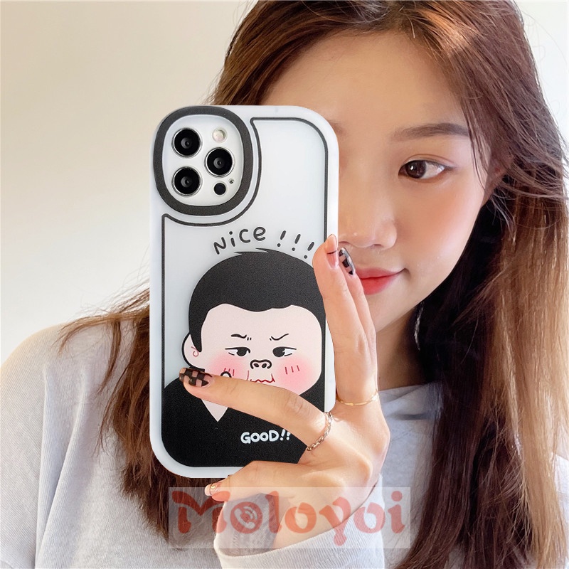 Soft Case Tpu Motif Kartun Chubby Boy 's and Girl Untuk IPhone 11 13 12 Pro Max XR 7 8 6s 6 Plus X XS Max SE 2020