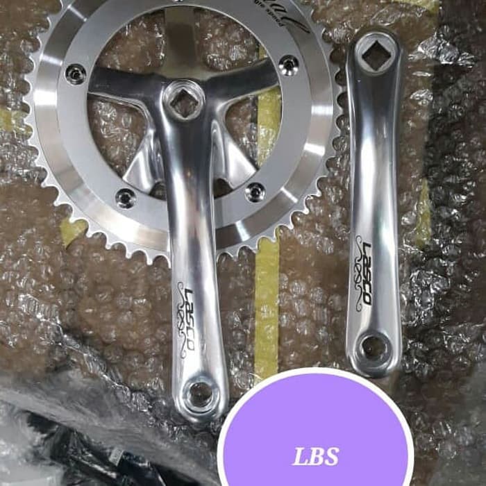 CRANK FIXIE LASCO ORIGINAL 46T CHROME l CRANK LASCO ORIGINAL 46T ML1398