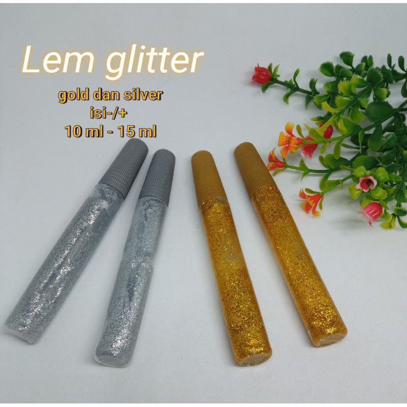

Lem Gliter bahan hiasan bunga lem aksesoris Gold
