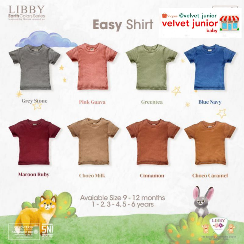 LIBBY Earth Color EASY SHIRT (1 Pcs / pack)