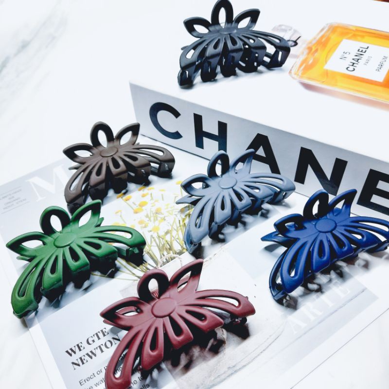 Jepit Korea Doff Premium Motif Bunga Ukuran 6,5 Cm Import Best Seller