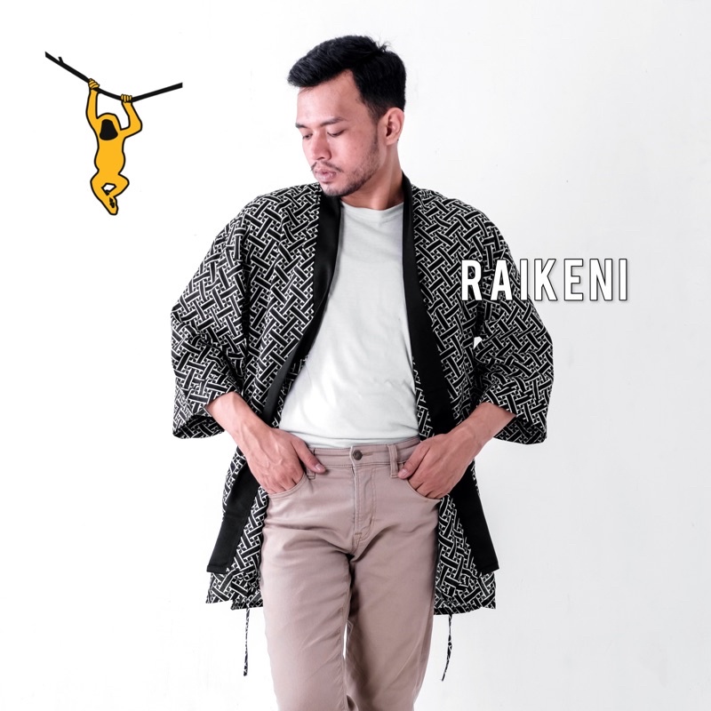 RAIKENI Kimono BATRA | Kimono Outer Batik | Jaket Kimono Pria | Kimono Jepang | Jaket Batik | Cardig