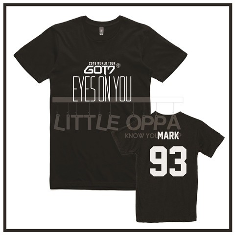 KAOS T-SHIRT KPOP GOT 7 EYES ON YOU MARK (BISA CUSTOM NAMA NOMOR)