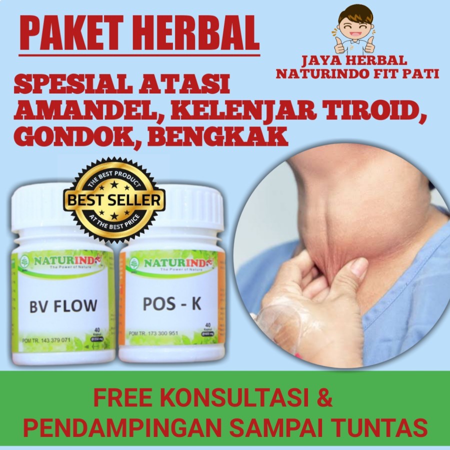 POS K NATURINDO - Obat Herbal Amandel, Kronis, Gondok, Kelenjar Tiroid