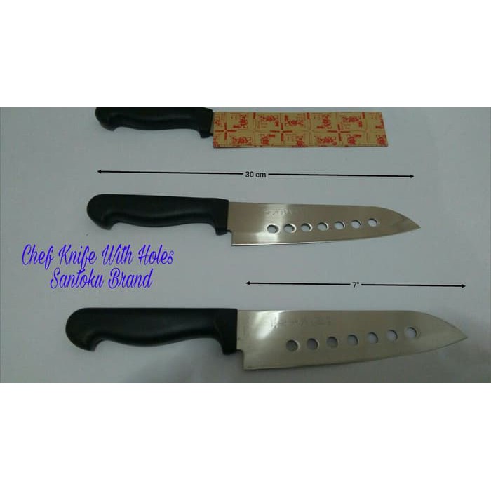 Santoku Chef Knife With Holes - Pisau Dapur Santoku