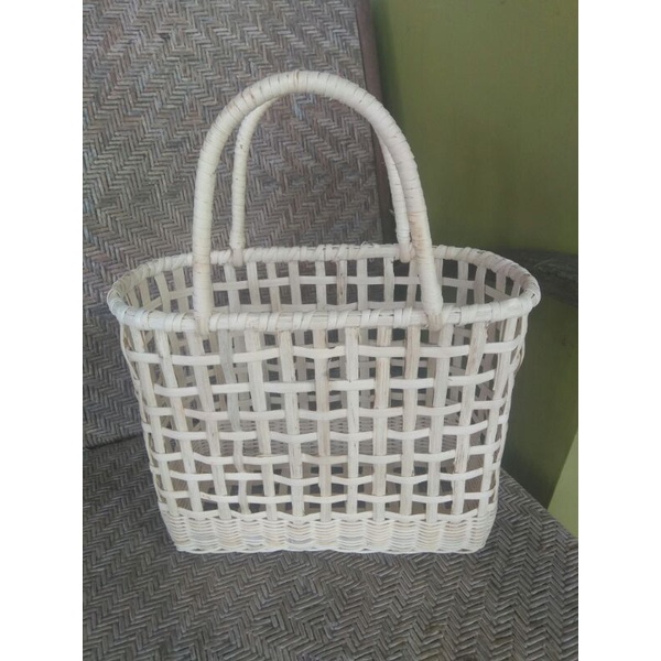 Tas Rotan Motif Kotak-Kotak