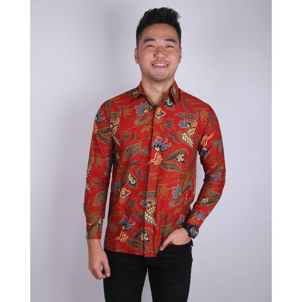 LB 43 BAJU BATIK PRIA MODERN KEREN ELEGAN MEWAH GAYA Shopee Indonesia