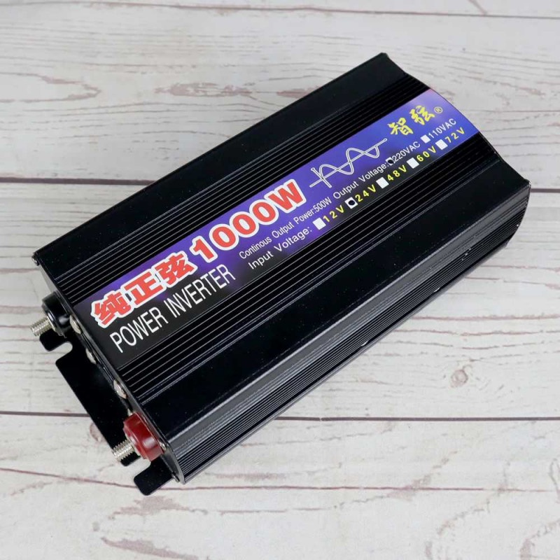 Power Inverter Mobil Mengubah DC 24V to AC 220V 1000W Pure Sine Wave