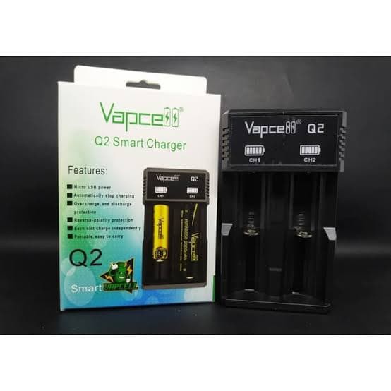 Authentic charger vapcell Q2 smart charger dual slot 2A