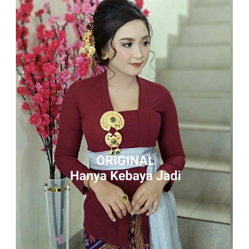 Set kebaya jadi kutubaru polos stretch