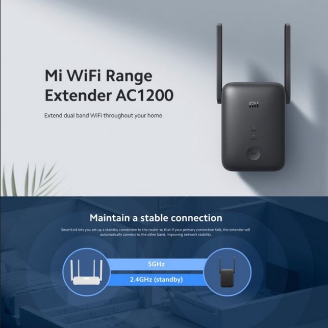 XiaoMi WiFi Range Extender AC1200 Dual Band GARANSI RESMI