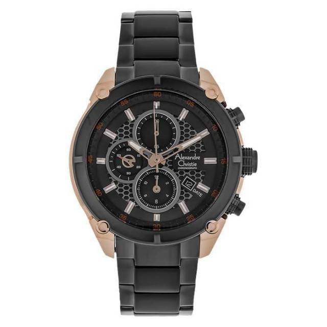 ALEXANDRE CHRISTIE PRIA AC 6490 MC ORIGINAL ( BLACK ROSEGOLD )