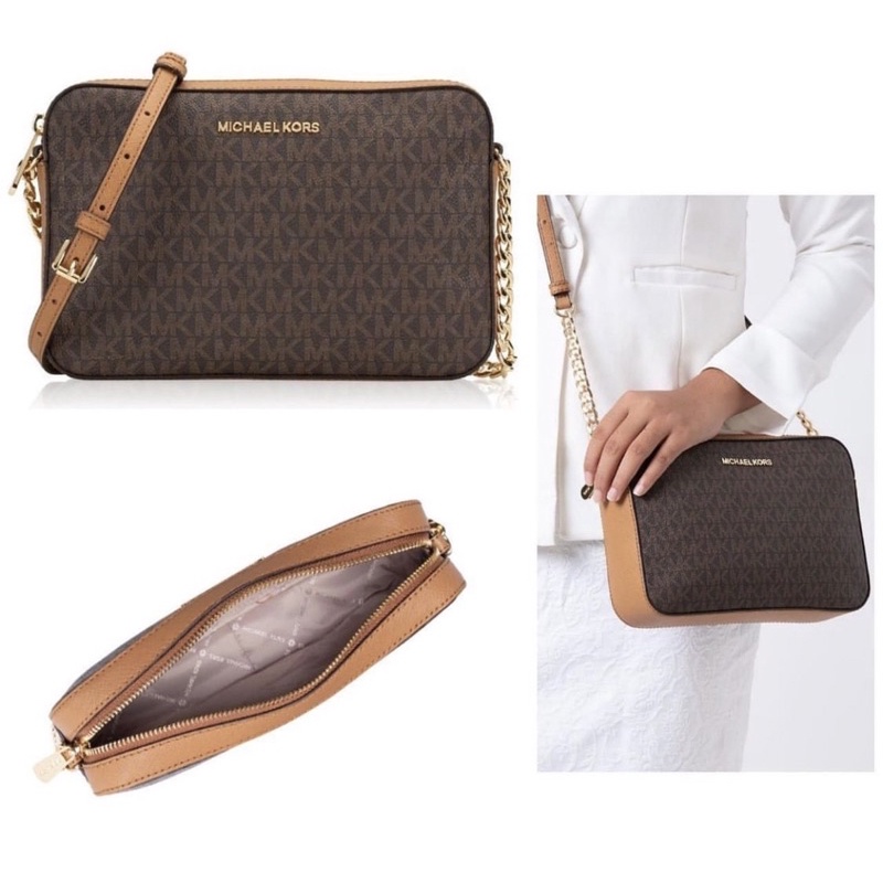 MK Jet Set Item Signature Large Crossbody