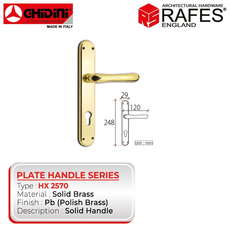 PLATE HANDLE WARNA GOLD RAFES HX 2570