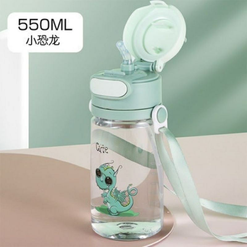 Botol Minum Anak SELIYA Karakter Animal / Hewan Dilengkapi Dengan Sedotan Ukuran 550ml BPA FREE 2661