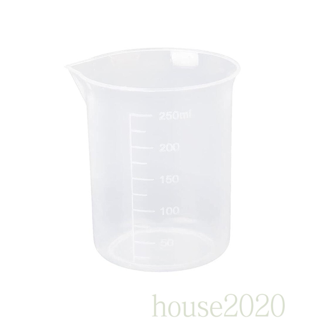 [HOUSE2020]Measuring Cup Plastic Scale Measure Jug Kitchen Measuring Container School Labor Beaker 250ML