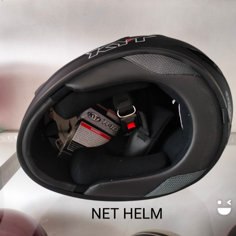 HELM KYT R10 SOLID BLACK DOFT ONGKIR 2 KG-3