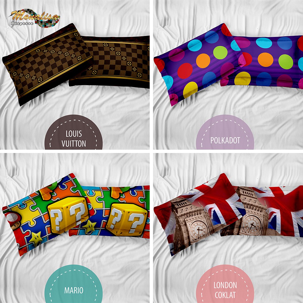 AT Monalisa Disperse Sarung Bantal + Sarung Bantal (Motif RANDOM)