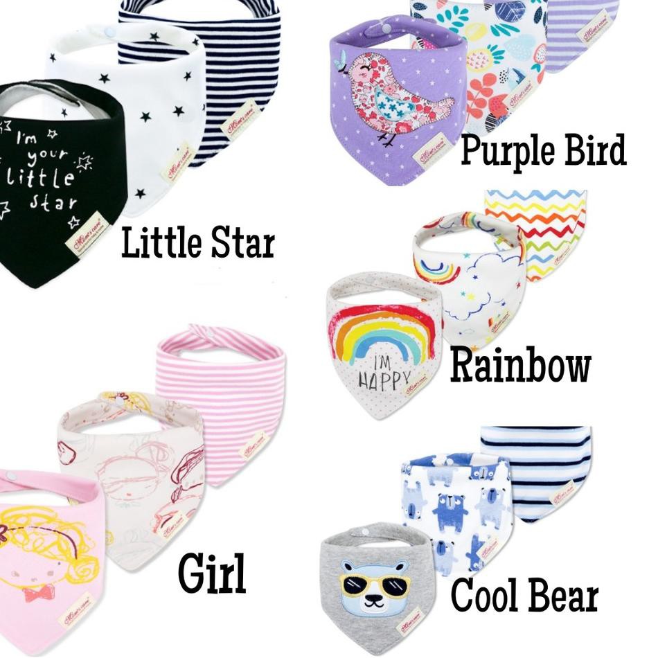 - JO 3 pcs Slaber slabber segitiga bibs moms care celemek makan lap iler bayi ✲✲