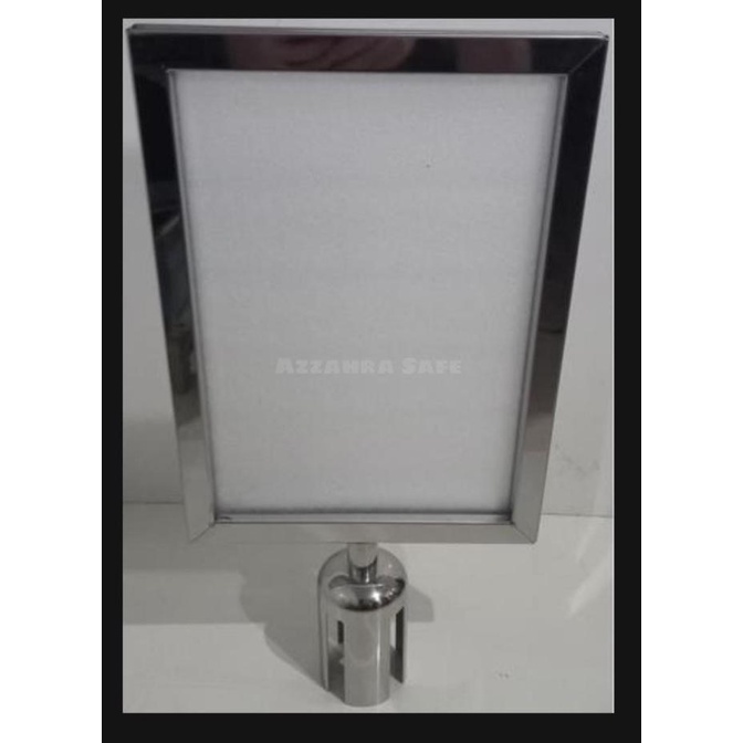 

Papan Tiang Antrian Reklame A4 F4 Stainless