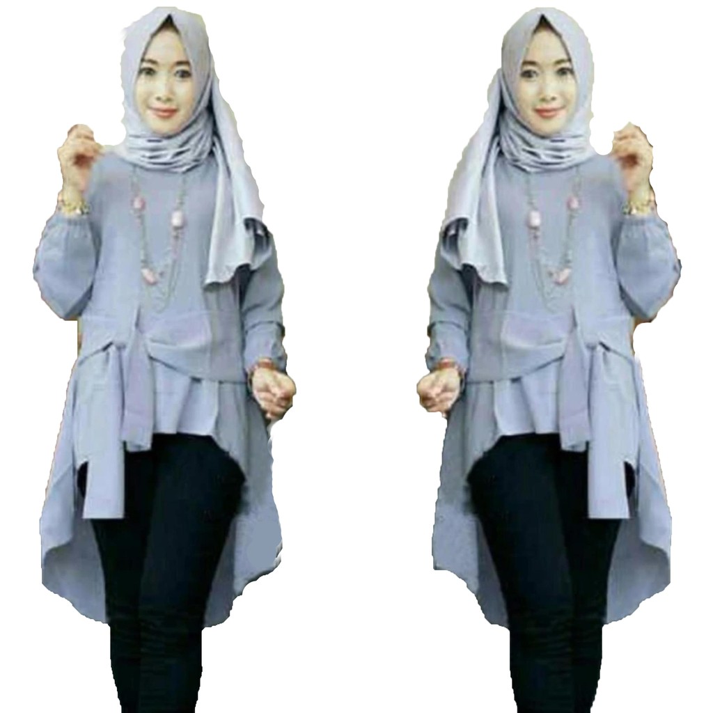 [Tunik Cantika varian warna SW] tunik wanita balotelli NAVI/MARON/PINK/ABU/MOCCA/TOSCA