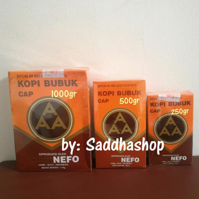 

Promo Akhir Tahun Kopi Murni Bubuk Hitam Excelsa Nikmat Asli Cap Aaa Nefo Jambi 250Gram Kode 887