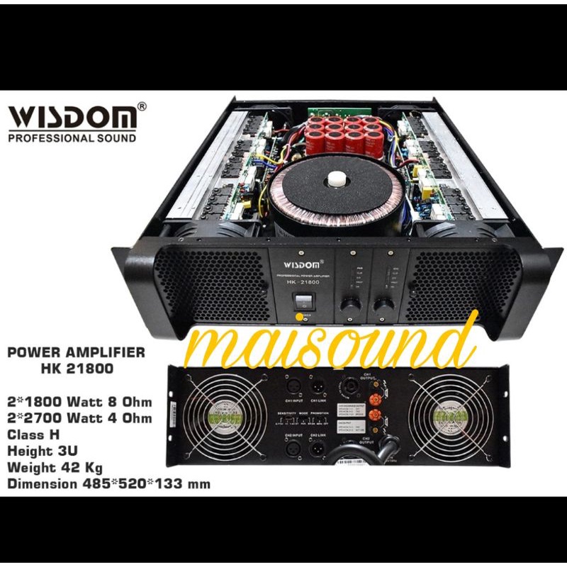 POWER AMPLIFIER WISDOM HK 21800 ORIGINAL POWER AMPLI WISDOM HK21800