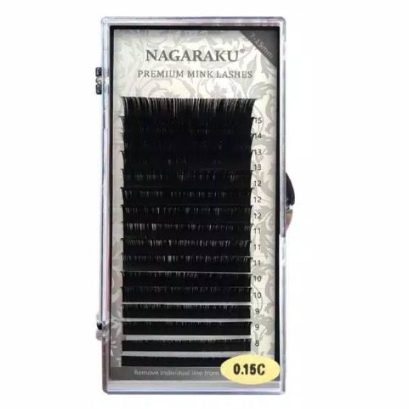 Nagaraku kotak abu Mink Mix Size Premium Bulumata Eyelash Extension