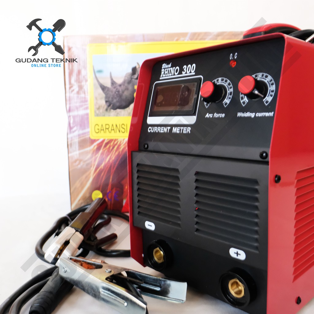 Mesin Las MMA 300 BADAK RHINO 1Phase / Mesin Las Listrik Trafo Travo MMA300 / Inverter Welding MMA 300A BADAK RHINO