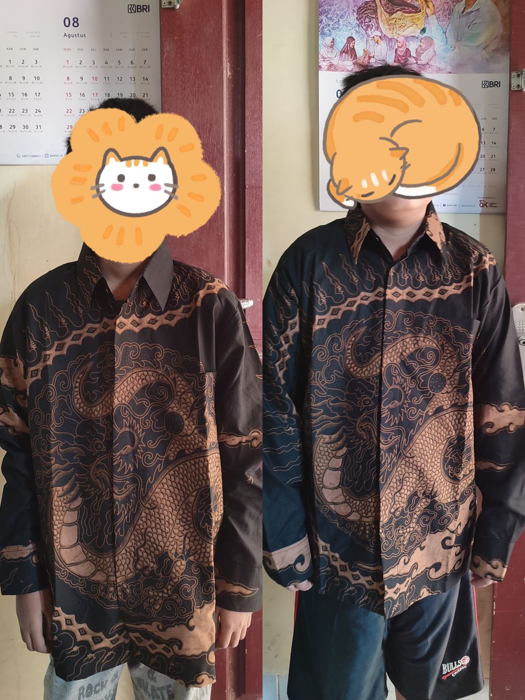 Mego Nogo Kemeja Batik Pria Lengan Panjang Regular Fit Full Furring