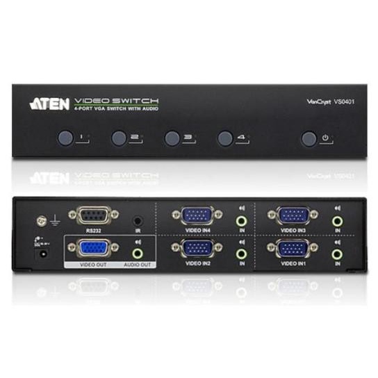 ATEN 4 PORT VGA SWITCH WITH AUDIO VS0401