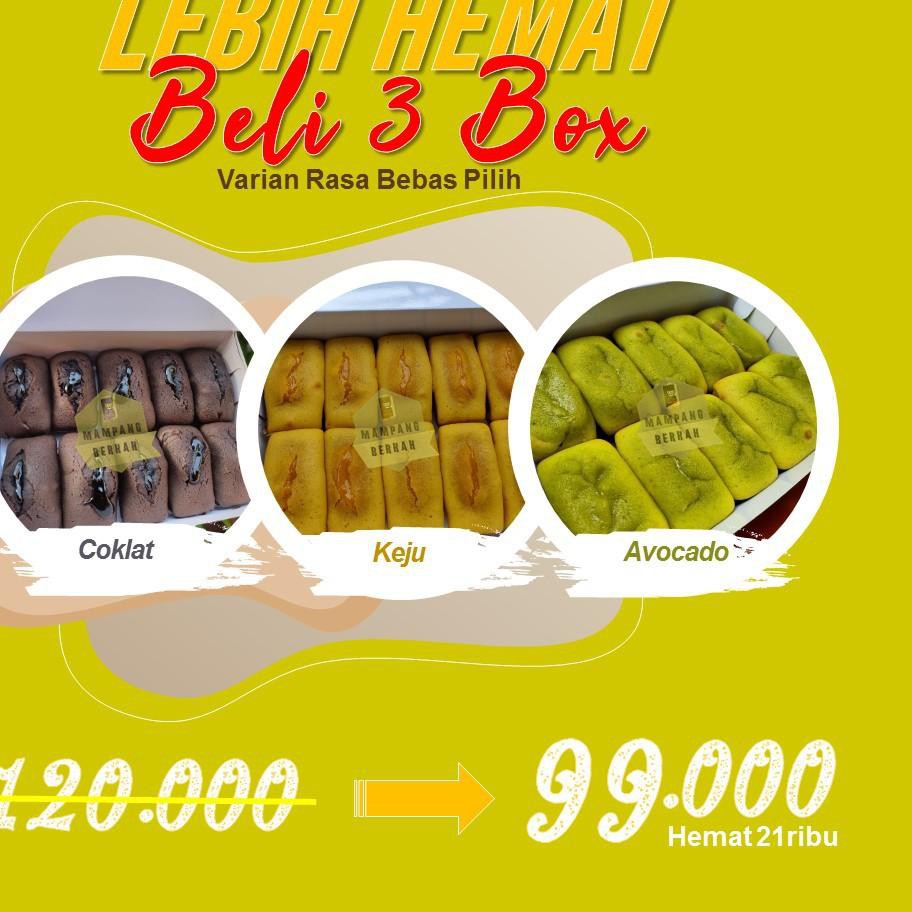 

4.4 SALE Kue Balok Lumer Brownies SULTAN Original Rasa Avocado Premium Dessert Isi 10 Pcs Jajanan Ke