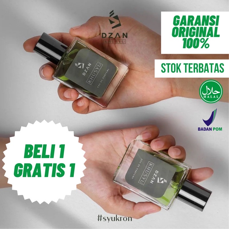 (BELI 1 GRATIS 1) DZAN KHUSYU EAU DE PARFUME 35 ML - PERFUM SHOLAT HALAL ORIGINAL BPOM TAHAN LAMA