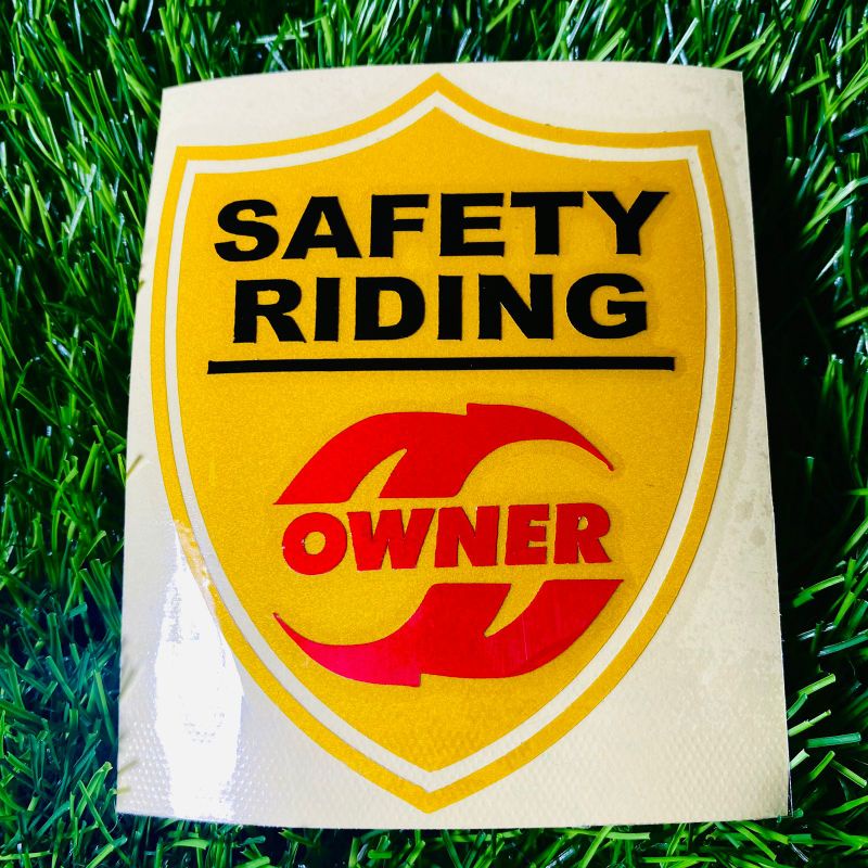 Sticker safety riding cuting sticker tumpuk nyaman berkendara stiker motor mobil helm